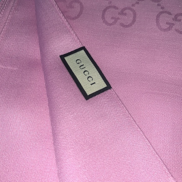 NWT Gucci GG Rose Scarf Wrap Silk Wool - Picture 6 of 9